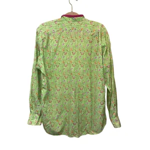Vintage Polo Ralph Lauren Floral Button Down Shirt Classic Fit Large‎ Green thumbnail 3