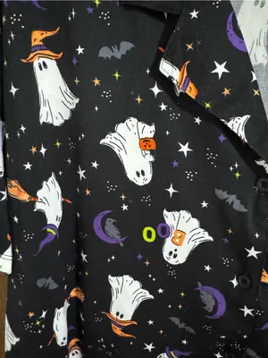 Way to Celebrate Halloween Retro Ghost Witchy Starry Pajamas Size Large NWT thumbnail 2