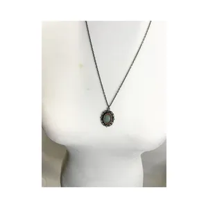 Francesca's‎ Collection Antique Tone Stone Charm Pendant Necklace 12" thumbnail 4