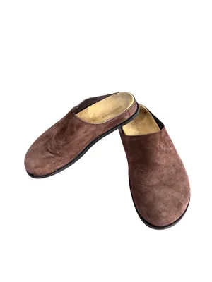 EVERLANE Suede Leather Brown Slip On Mules Clogs thumbnail 10