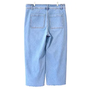 Mica Denim Wide Leg Crop Jeans Size‎ 32 Fits 12-14 Inseam 25" Stretch Pockets thumbnail 9