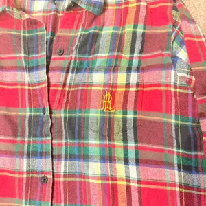 Lauren Ralph Lauren Holiday Plaid Cotton Flannel Shirtdress Sleepshirt Small thumbnail 3