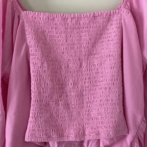 Abercrombie & Fitch Long Sleeve Blouse Cinched Front Tie Sheer Sleeves Pink XL thumbnail 7