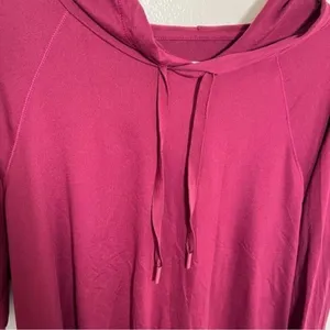 Yoga Smoga Women's Size Large Hoodie Hooded Sweatshirt Pink Berry Soft Stretch‎ thumbnail 3