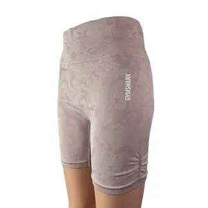 Gymshark Pink Camo High Rise Yoga Workout Running Athletic Biker Shorts Size L thumbnail 2
