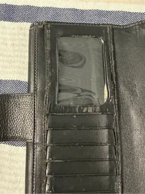 Coach Black Leather Turnlock Checkbook Wallet Organizer Long Bifold thumbnail 5