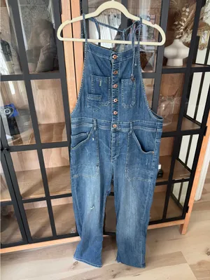 Pilcro painter denim overalls jumpsuit Anthropologie medium was straight leg thumbnail 8