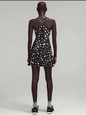 Lululemon Court Crush Tennis Dress Haze Dot Inverse Orange Multi 8 Pickleball thumbnail 2
