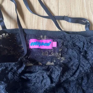 Edikted Black Lace Chemise Slip thumbnail 2