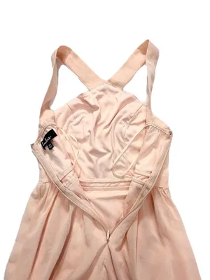 LULUS Women Air of Romance Peach Sleeveless Chiffon Maxi Dress Size XS thumbnail 12