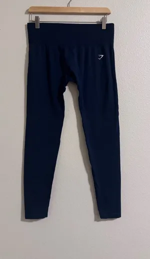 Gymshark Navy High-Waist Leggings thumbnail 1