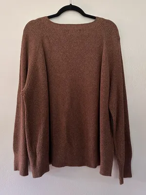 Old Navy Good V-Neck Pullover Sweater Espresso Bark Brown Size XL thumbnail 9