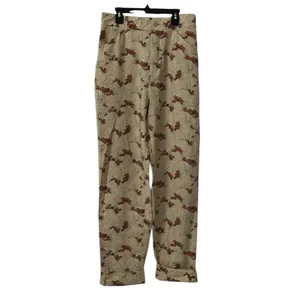 Zara Printed Cuffed Hem Mid-Rise Dress Pants(Size Small) thumbnail 5
