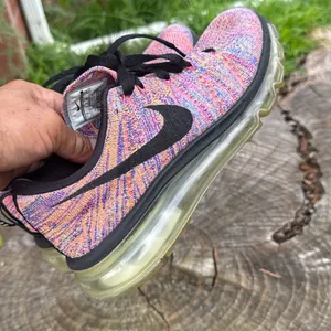 Nike Women's Flyknit Air Max Multicolor Running Shoes Sneakers Size 7 thumbnail 4