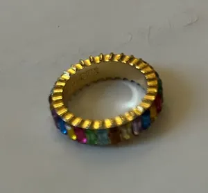 Gold multi color ring Size none thumbnail 1