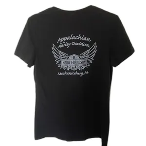 Harley-Davidson Appalachian Black V Neck T-Shirt Cotton Mechanicsburg, PA Sz M thumbnail 2