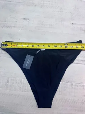 Ocean Blues Cheeky High Leg Bikini Bottom Mid Rise Bathing Suit size large nwt thumbnail 3