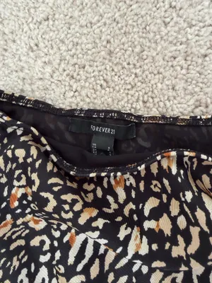 Forever 21 Skirt Leopard Midi Print thumbnail 3