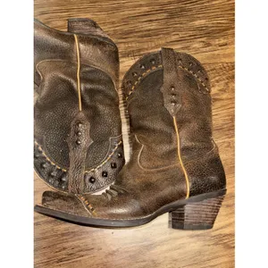 ARIAT Ladies Cowgirl Western Boot Brown distressed Leather Sz 7.5 thumbnail 10