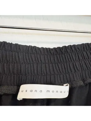 Susana Monaco Pants Size S Black Cargo Jogger‎ High Rise Jersey Model Off Duty thumbnail 8