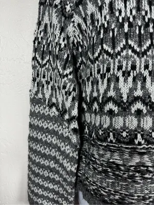 Steve Madden Indie Sweater Fair Isle Mock Neck Size Small thumbnail 6