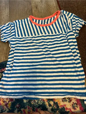 Pilcro medium blue and white striped top thumbnail 3