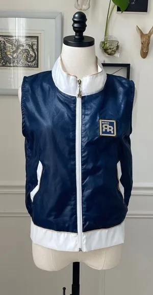 Vintage 90s Reebok Navy Blue Full Zip Vest Streetwear Unisex M thumbnail 1