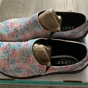 Klogs Missy women’s Madrid passport travel print patent leather slip on clogs thumbnail 1