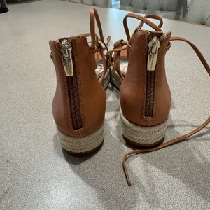 Women’s Tan Leather Lace-Up Espadrille Sandals by Vince Camuto thumbnail 3
