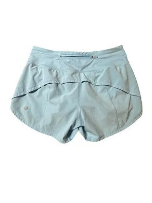 Lululemon Speed Up Lined Running Shorts Blue Size 6 Activewear Workout thumbnail 3
