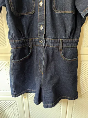 Zara Dark Blue Denim Romper thumbnail 11