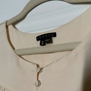 Theory 100% Silk Longsleeve blouse | Cottagecore | Maidencore | Capaule Wardrobe thumbnail 2