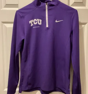 Nike Purple Quarter-Zip Soccer Pullover thumbnail 1
