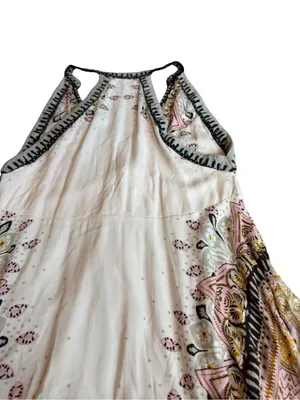 Free People Pink Black Boho Paisley Halter Mini Dress Sleeveless Small Women's thumbnail 13