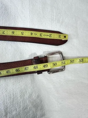 Tommy Hilfiger Brown Vintage Leather Belt 42 Western Tooled Classic Buckle thumbnail 10