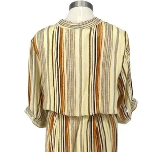 Wayward Fancies Womens Stripe Tie‎ Waist Maxi Wrap Dress Multicolor Size XL thumbnail 5