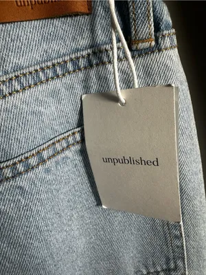 J176. NWT Unpublished Jolene Cargo Jeans Echo Park Light Wash High Rise Wide Leg thumbnail 4