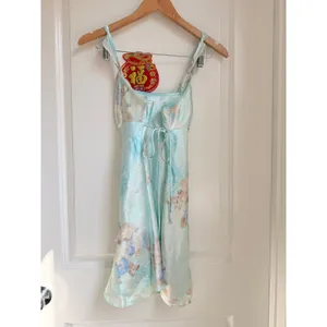 Apt. 9 Y2K Baby Blue Fairycore Coquette Slip Dress With Bows Lace Trim Medium‎ thumbnail 6
