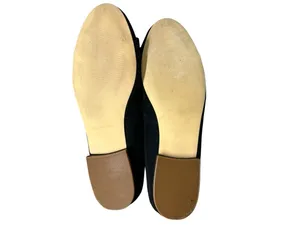 Talbots Black Suede Ballet Flats Gold Hardware Women’s Size 7M Comfort thumbnail 4