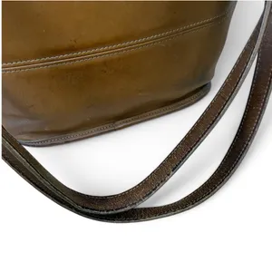 Vintage 90's Coach 9093 Tribeca Shopper Zip Top Tote Bag Y2K British Tan Leather thumbnail 6