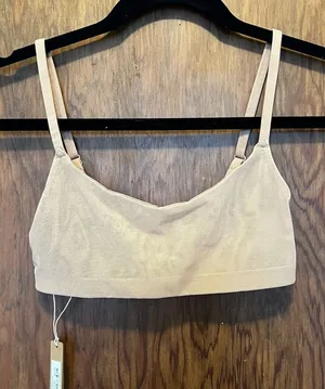 NWT‎ Skims Fits Everybody Sheer Scoop Bralette Ochre XXS thumbnail 1