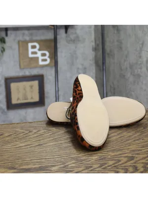 NWT A New Day Tasmin Velvet Mary Jane Flats 94568234 Leopard Brown Multi 11M thumbnail 6