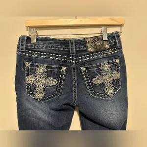 Miss Me Women's Skinny Jeans with Stitching Accent and Embellishment Size 26 thumbnail 5