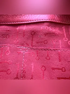 Fossil Maddox Genuine Leather 1954 Red Crossbody Handbag Satchel Purse ZB5032 thumbnail 13