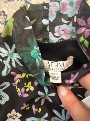 AFRM LOS ANGELES Sonia Ruched floral Mesh Maxi Dress thumbnail 6