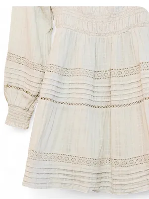 American Eagle Outfitters Women’s Boho Smocked Long Sleeve Mini Dress Size XS thumbnail 6