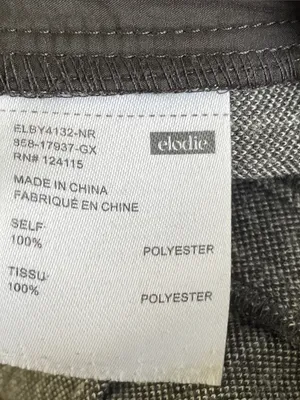 Elodie Charcoal Grey Pinstripe Wide-Leg Dress Pants thumbnail 5