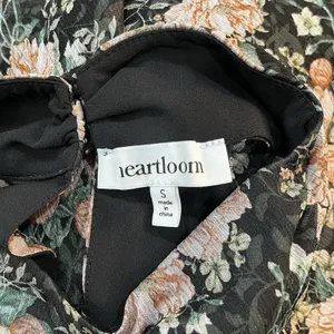 Heartloom Black Floral Halter Top Size Small Lined thumbnail 5