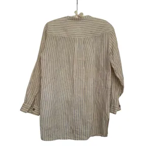The White Company White Label Linen Blue Striped Tunic‎ Shirt Womens 2 Lagenlook thumbnail 2