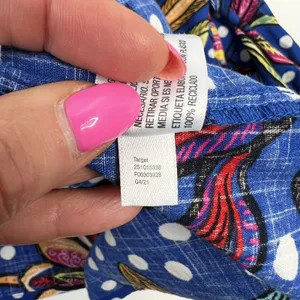 Tabitha Brown Size 0 Dress Maxi Mixed Floral Polka Dot Print Puff Sleeve thumbnail 13